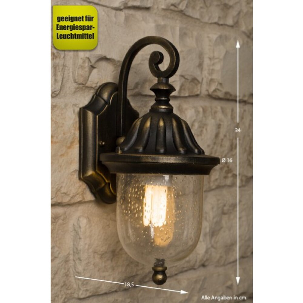 Rabalux Sydney Außenwandleuchte Transparent, Klar main product photo