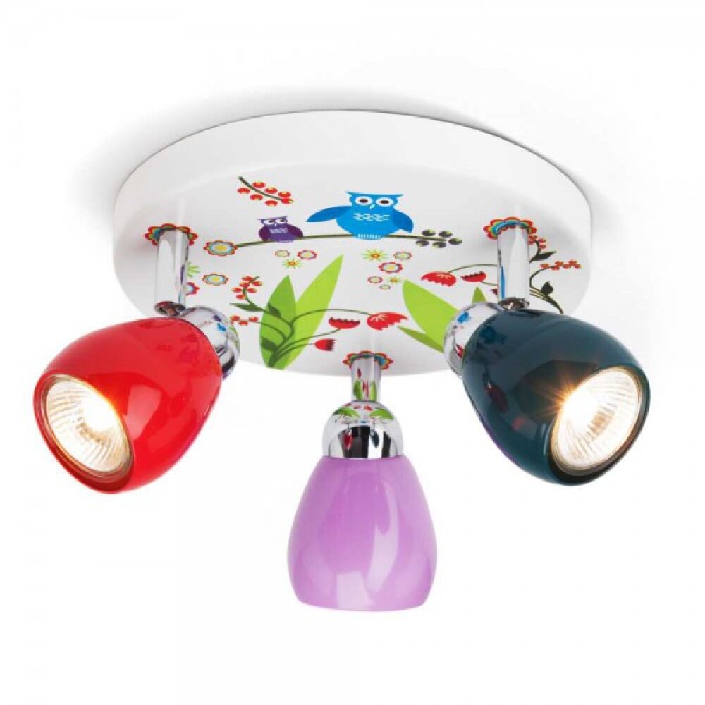 Brilliant Leuchten Birds Spotrondell Bunt, 3-flammig main product photo