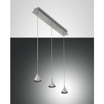 Fabas Luce Delta Pendelleuchte LED Aluminium, 3-flammig