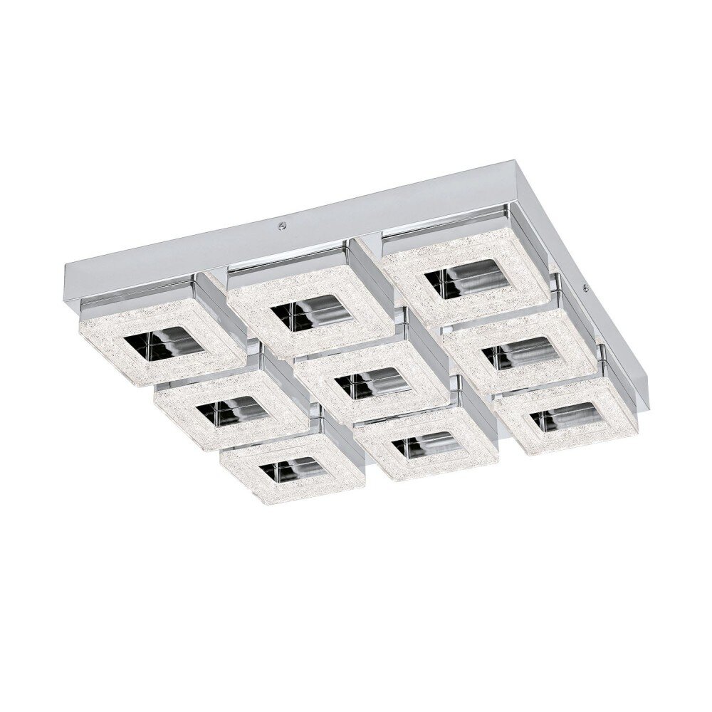 Eglo FRADELO Deckenleuchte LED Chrom, Kristalloptik, 9-flammig main product photo