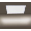 Leuchten Direkt FLAT Deckenpanel LED Silber, 1-flammig, Fernbedienung