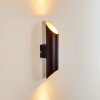 Saulcy Außenwandleuchte LED Schwarz-Gold, 2-flammig
