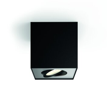 Philips Box Deckenleuchte LED Schwarz, 1-flammig
