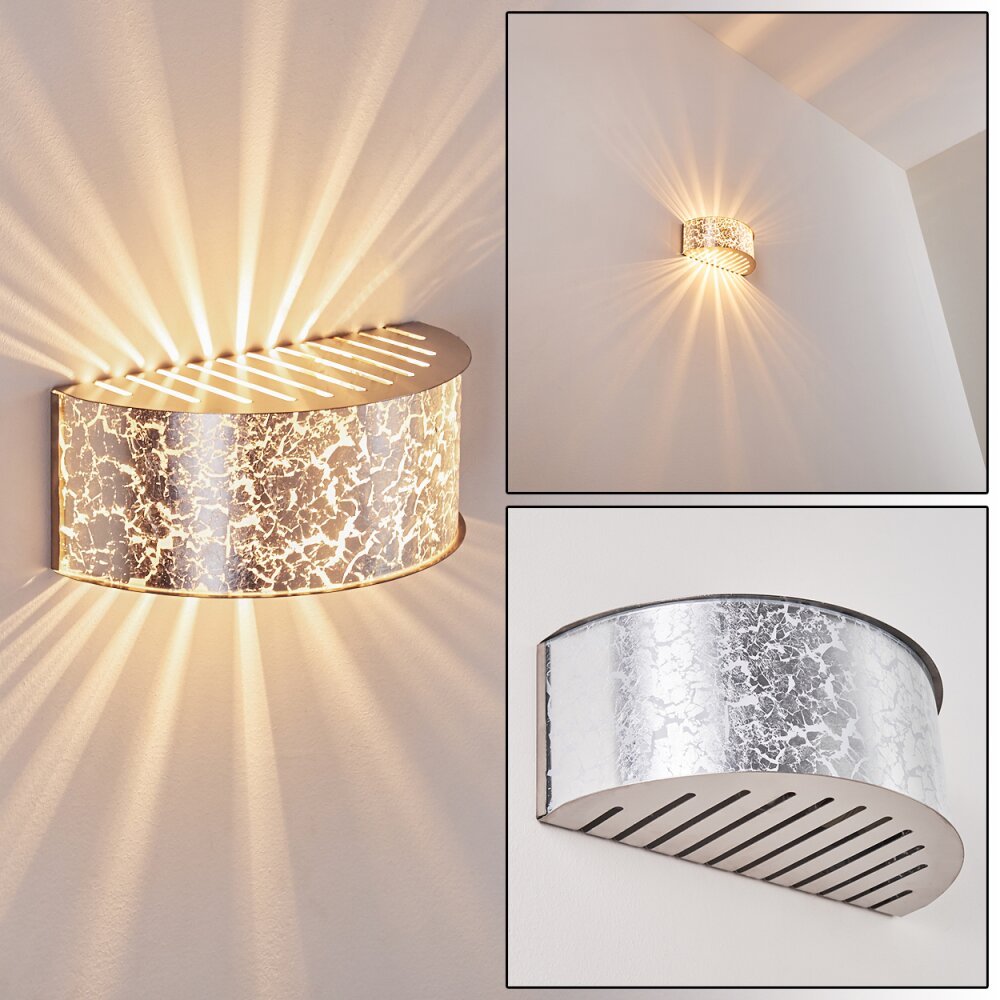 Pesaro Wandleuchte Silber, 1-flammig main product photo