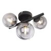 Globo RIHA Deckenleuchte LED Rauchfarben, 3-flammig