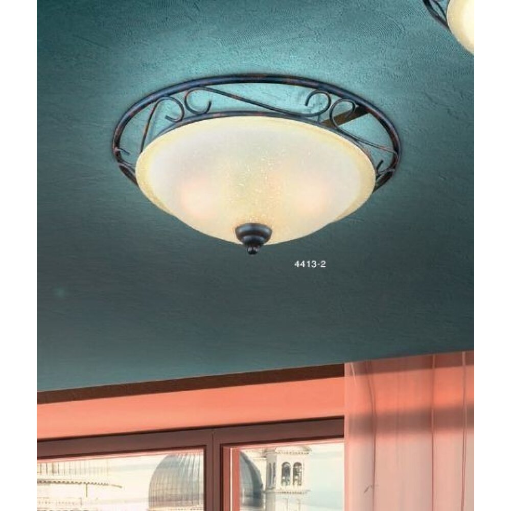 Globo RUSTICA Deckenleuchte Rostfarben, 2-flammig main product photo