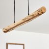 Winterthur Pendelleuchte LED Holz hell, Schwarz, 1-flammig