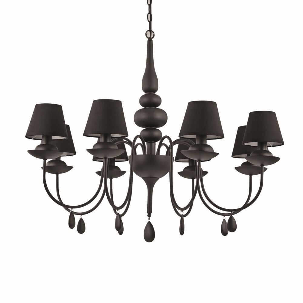 Ideal Lux BLANCHE Kronleuchter Schwarz, 8-flammig main product photo