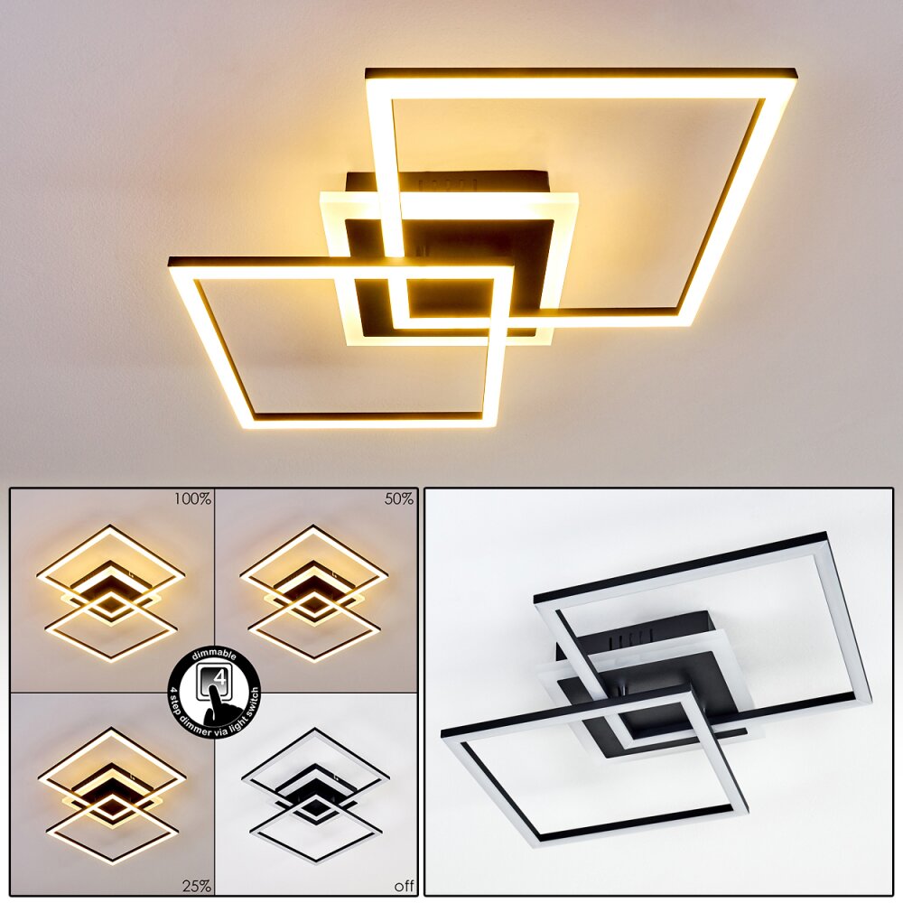 Lithgow Deckenleuchte LED Schwarz, 1-flammig main product photo