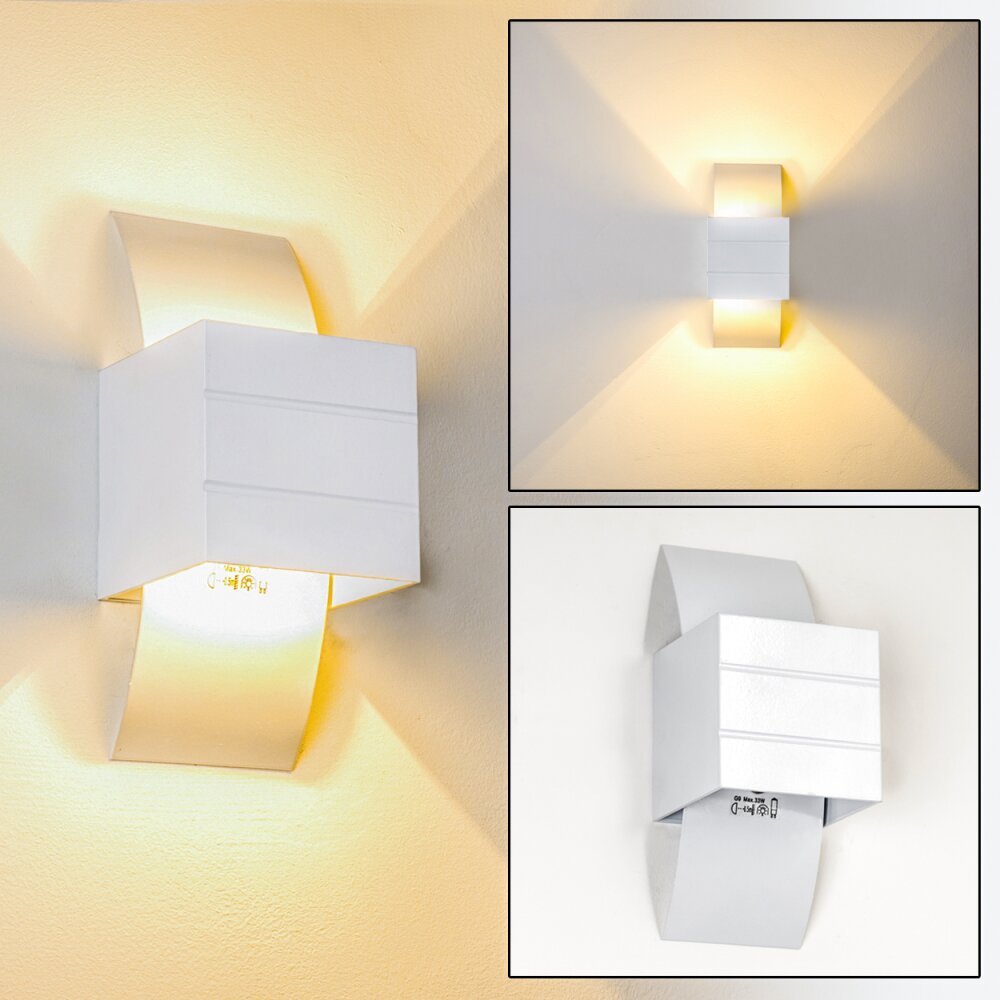 Baku Wandleuchte Weiß, 1-flammig main product photo