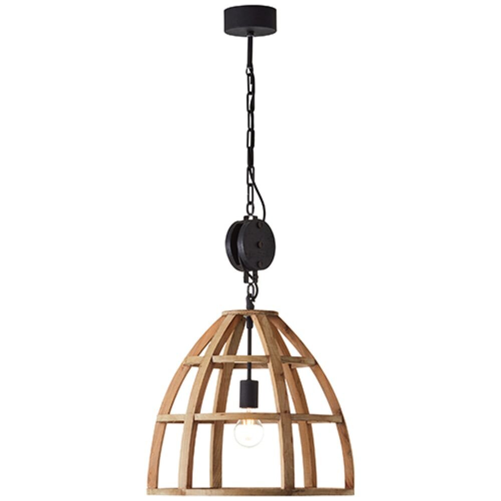 Brilliant Matrix Wood Pendelleuchte Schwarz, 1-flammig main product photo