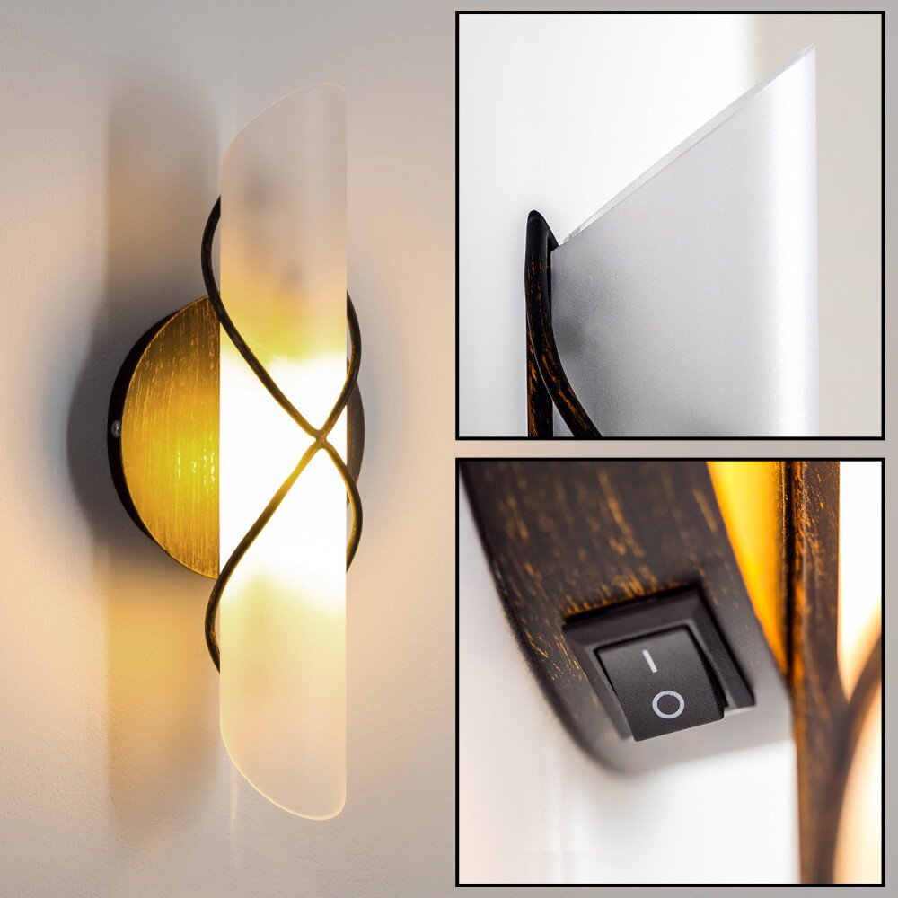 Palma Wandleuchte Edelstahl, Schwarz, Weiß, 1-flammig main product photo