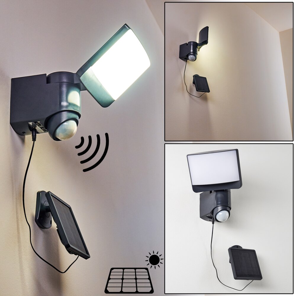 Larvik Außenwandleuchte LED Anthrazit, 1-flammig, Bewegungsmelder main product photo