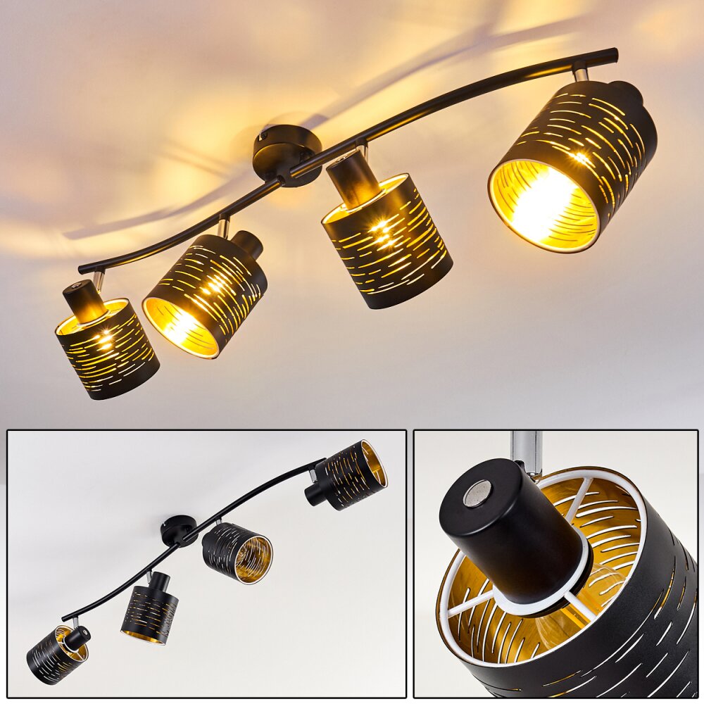 Bathinda Deckenleuchte Schwarz, 4-flammig main product photo