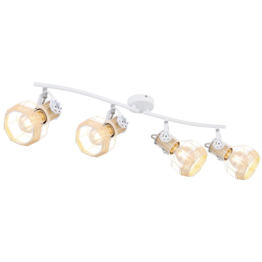 Globo BANA Strahler Braun, Weiß, 4-flammig main product photo