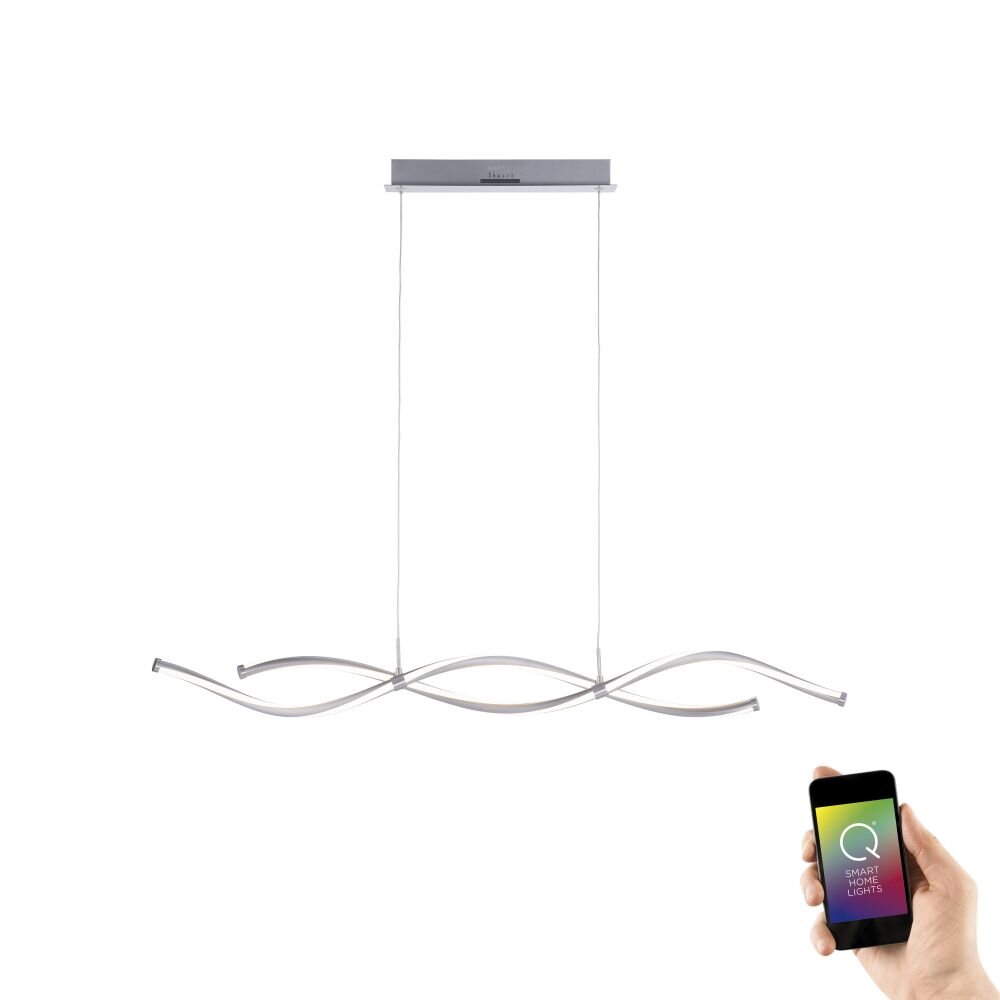 Paul Neuhaus Q-MALINA Pendelleuchte LED Nickel-Matt, 2-flammig, Fernbedienung main product photo