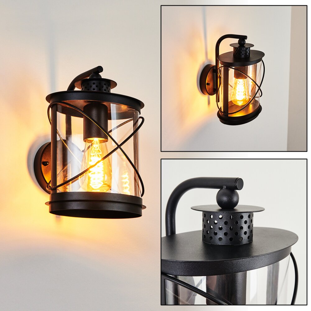 Chamesol Außenwandleuchte Schwarz, 1-flammig main product photo
