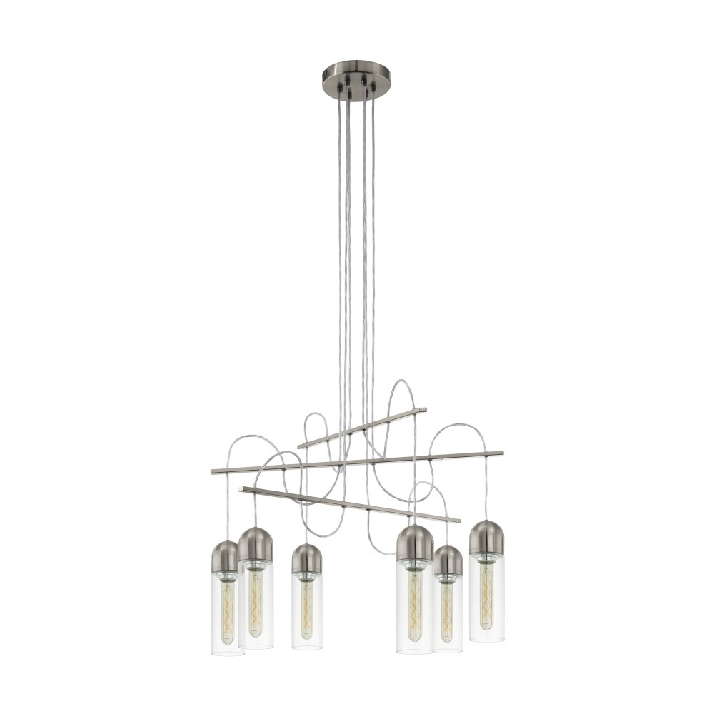 Eglo ZACHARO Hängeleuchte LED Nickel-Matt, 6-flammig main product photo