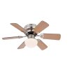 Globo UGO Deckenventilator Edelstahl, Nickel-Matt, 1-flammig