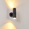 Satava Außenwandleuchte LED Schwarz, 2-flammig