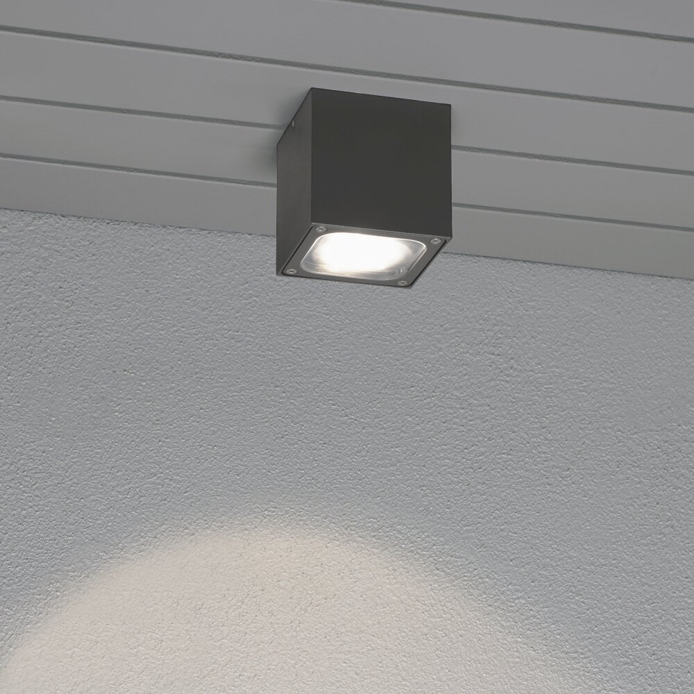 Konstsmide Leuchten Cesena Deckenleuchte LED Anthrazit, Grau, 1-flammig main product photo