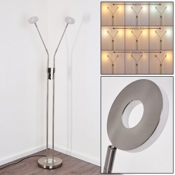 Gulkana Stehleuchte LED Nickel-Matt, 2-flammig