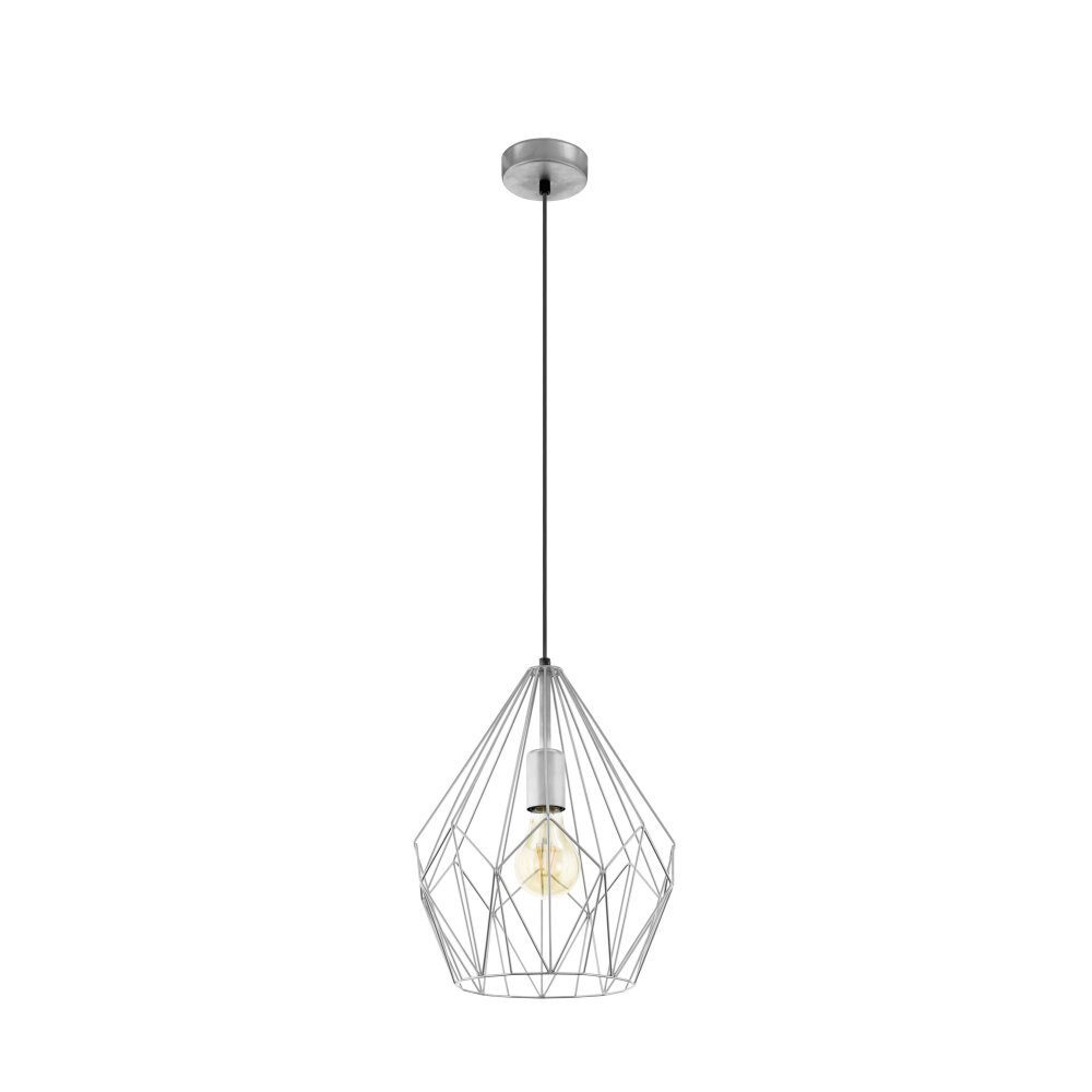 Eglo CARLTON Hängeleuchte Silber, 1-flammig main product photo