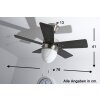 Globo MARVA Ventilator Edelstahl, Grau, Nickel-Matt, Weiß, 1-flammig