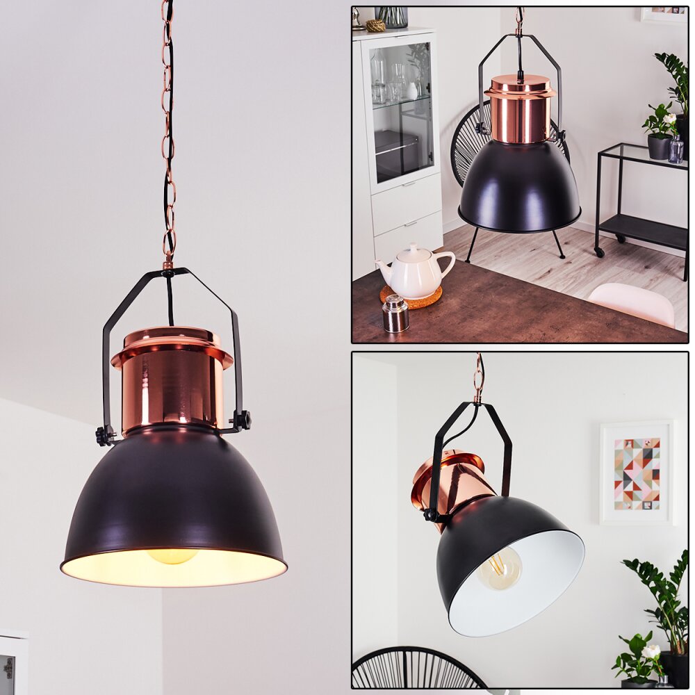 Fieberbrunn Hängeleuchte Kupferfarben, Schwarz, 1-flammig main product photo