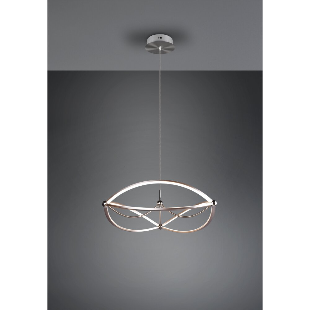 Trio Leuchten Charivari Pendelleuchte LED Nickel-Matt 321210107