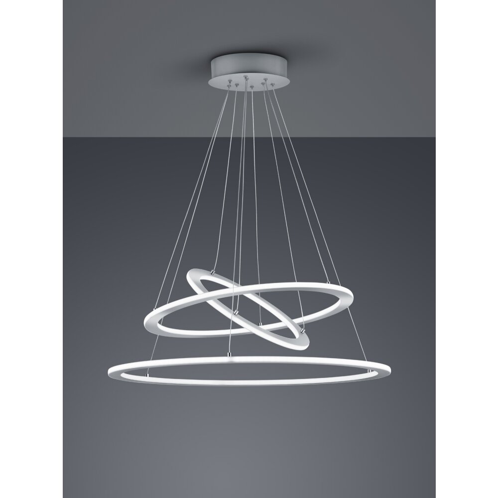 Trio Leuchten Durban Pendelleuchte LED Nickel-Matt, 1-flammig main product photo