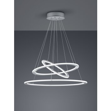 Trio Leuchten Durban Pendelleuchte LED Nickel-Matt, 1-flammig