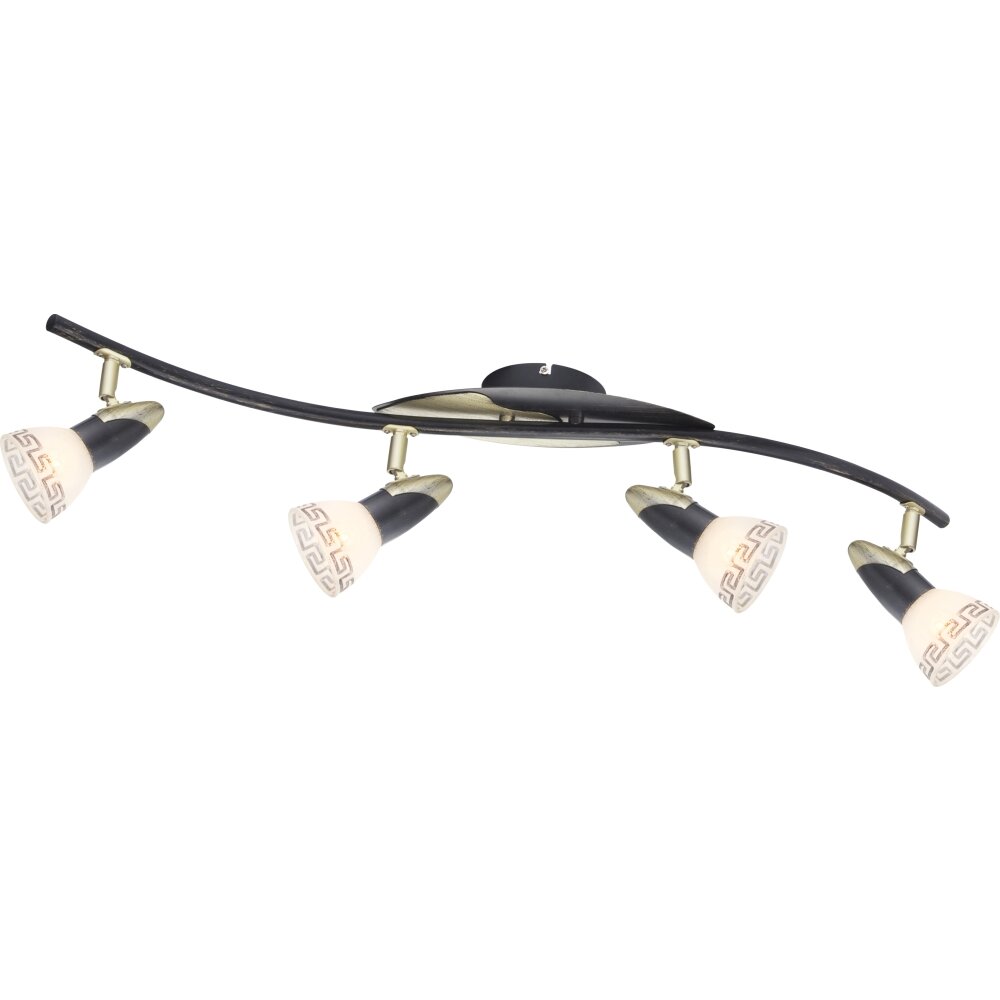Globo NOVARA Deckenleuchte Schwarz-Gold, 4-flammig main product photo