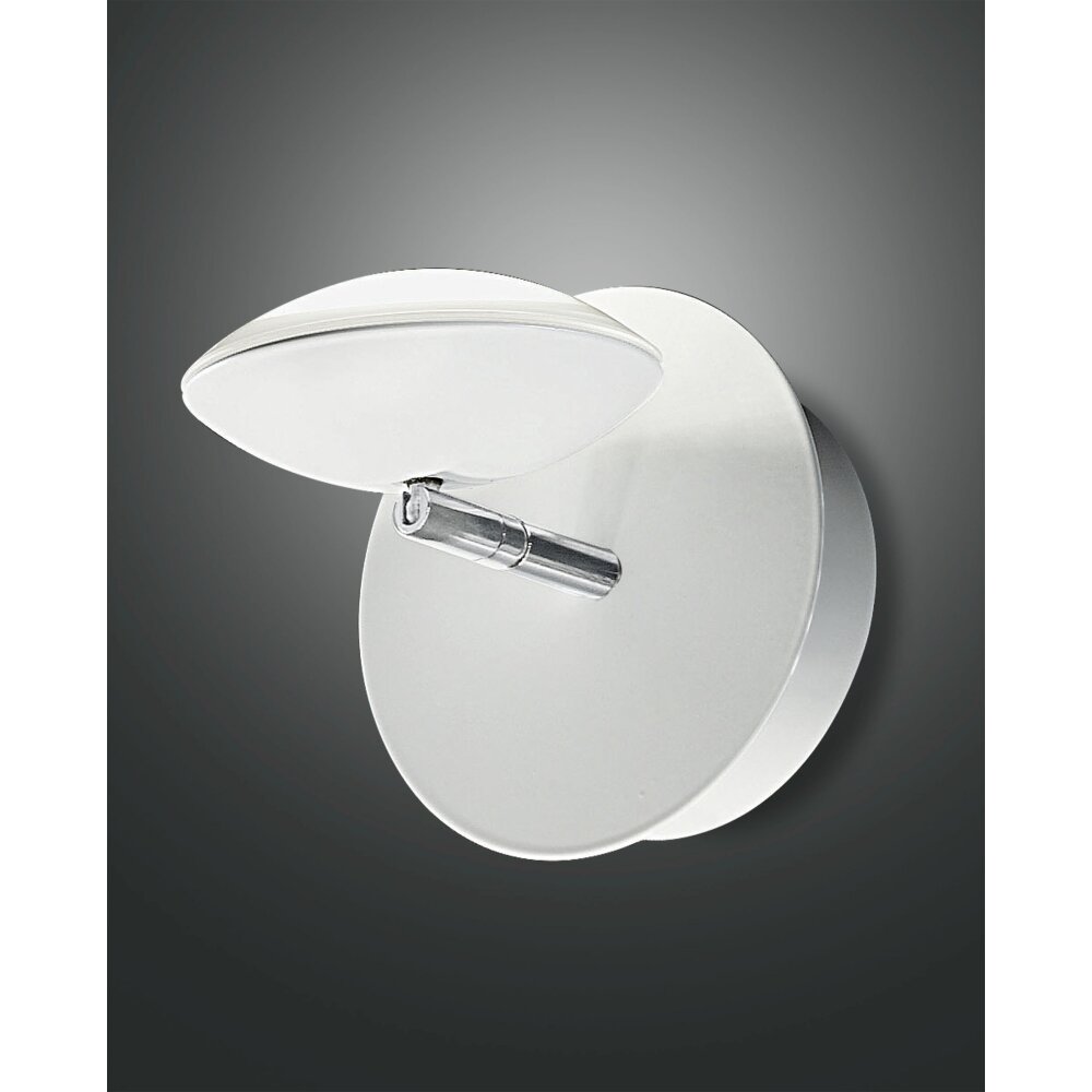 Fabas Luce Hale Wandleuchte LED Chrom, Weiß, 1-flammig main product photo