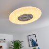 Petrovac Deckenventilator LED Chrom, Weiß, 1-flammig, Fernbedienung