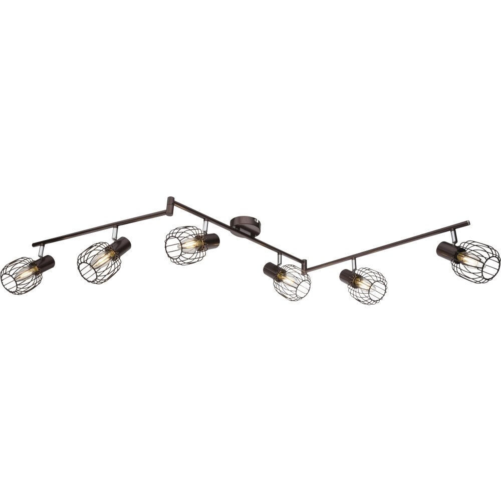Globo Akin Deckenstrahler Braun, 6-flammig main product photo