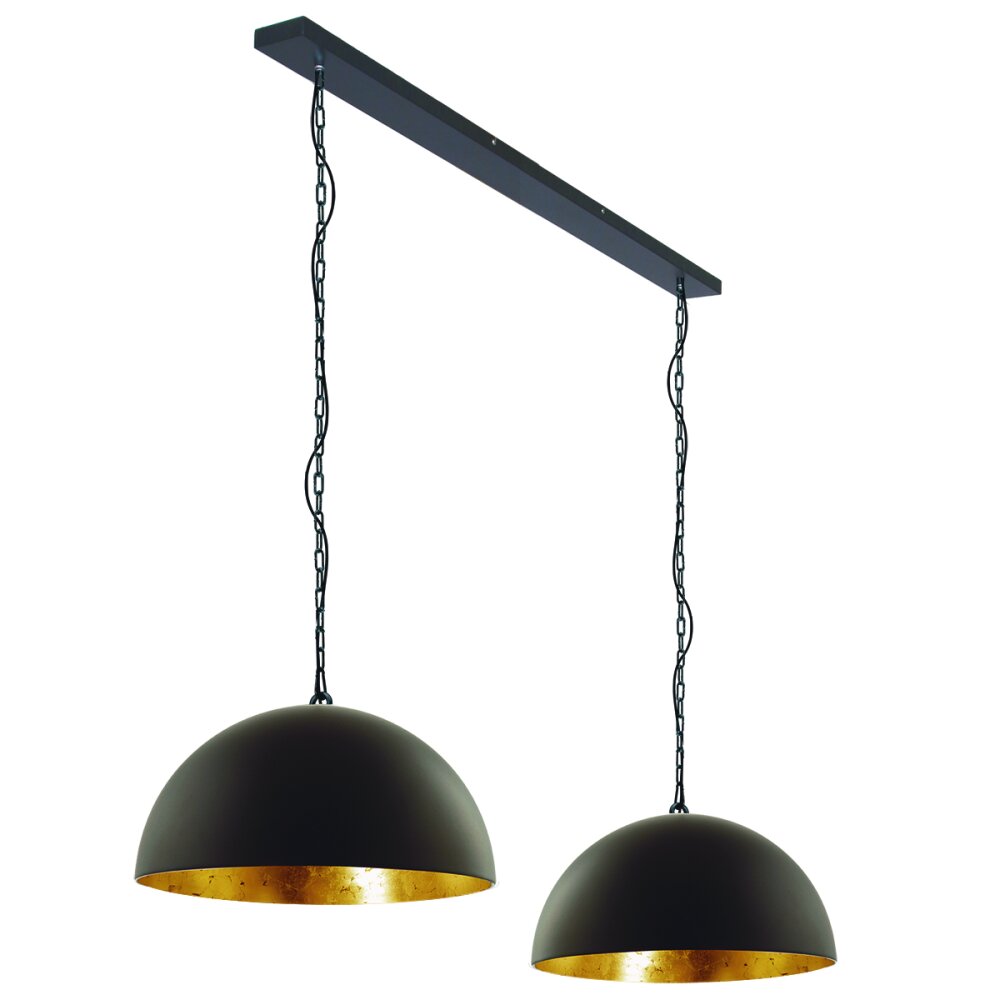 Steinhauer Semicirkel Pendelleuchte Schwarz, 2-flammig main product photo