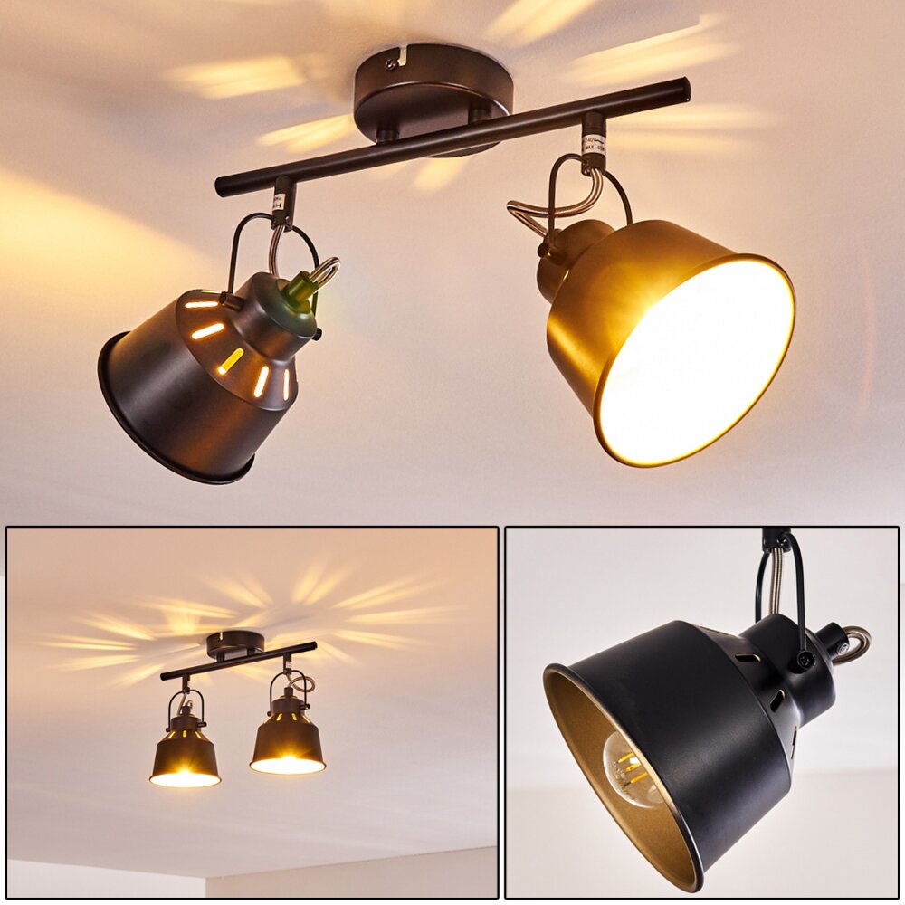 Safari Deckenleuchte Schwarz, 2-flammig main product photo