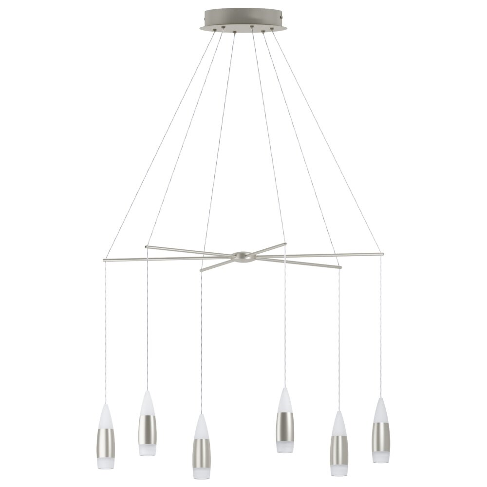 Eglo SANTIGA Hängeleuchte LED Nickel-Matt, 12-flammig main product photo