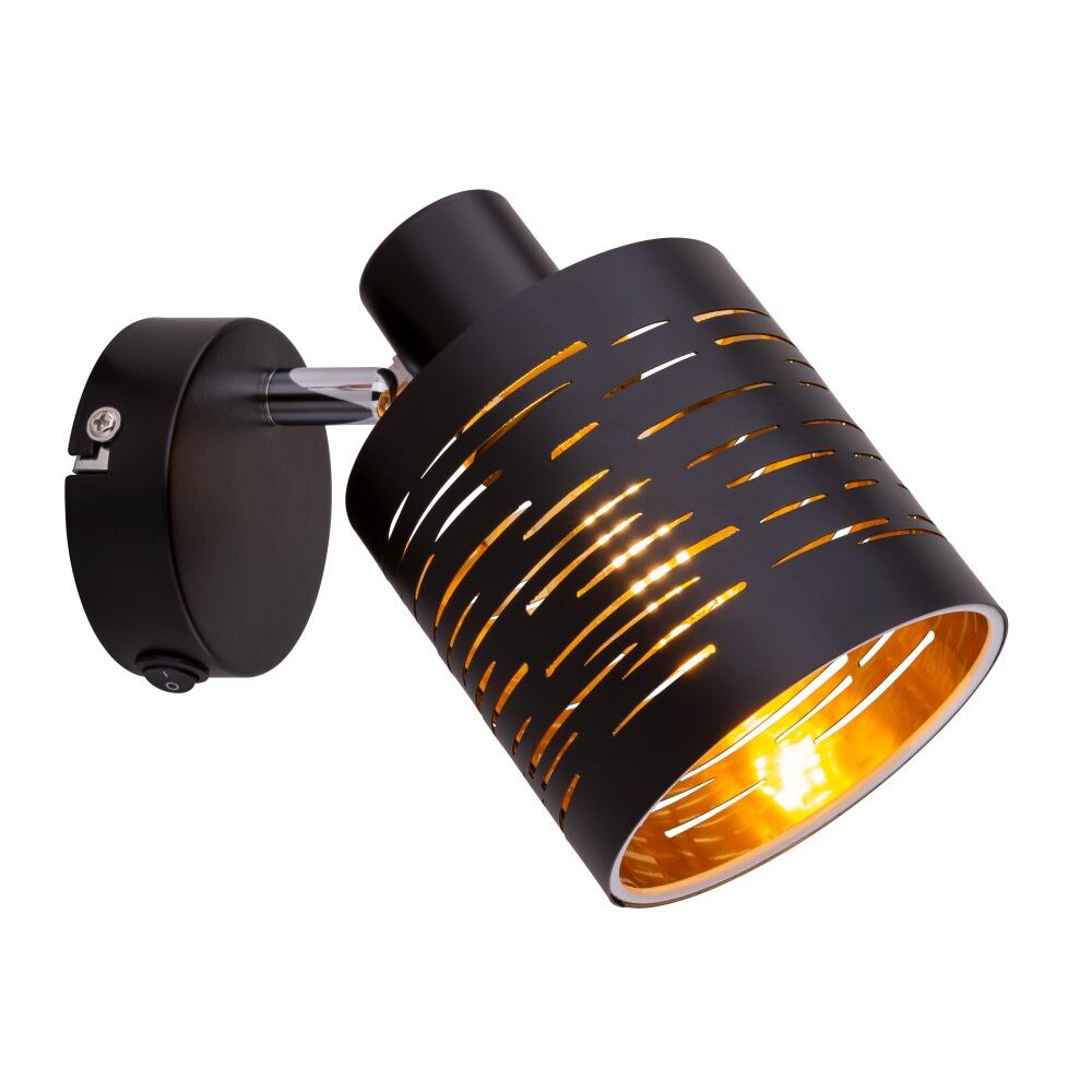 Globo TUNNO Wandleuchte Schwarz, 1-flammig main product photo
