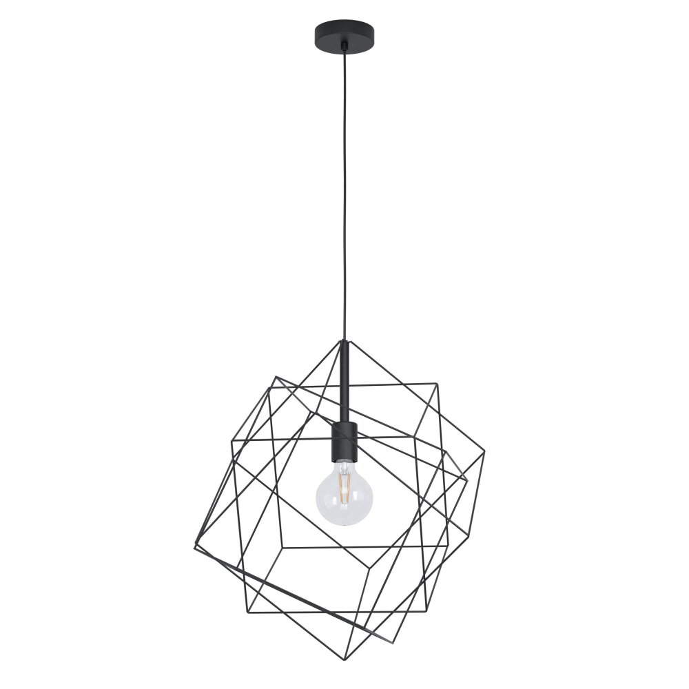 Eglo Leuchten STRAITON Hängeleuchte Schwarz, 1-flammig main product photo