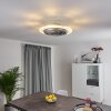 Tamworth Deckenventilator LED Silber, Transparent, Klar, 1-flammig, Fernbedienung