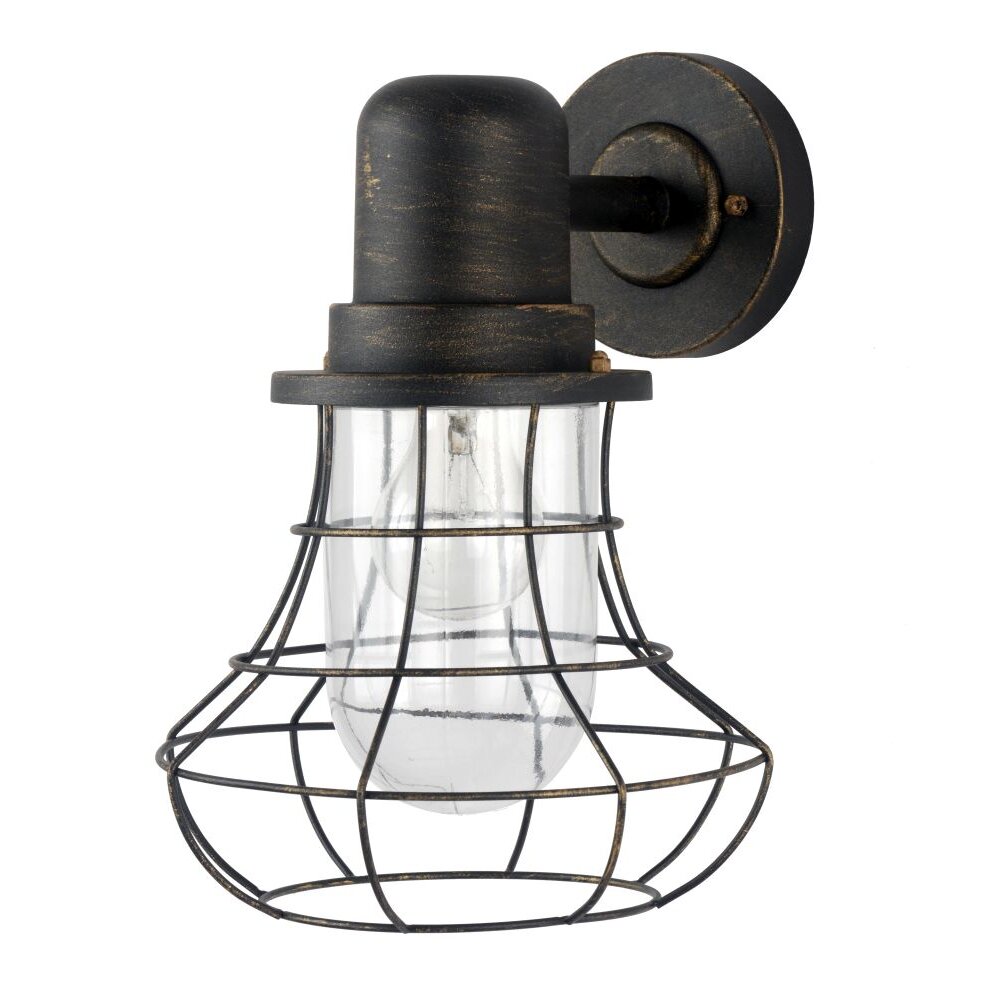 Lutec BIRD Wandleuchte Braun, Gold, 1-flammig main product photo