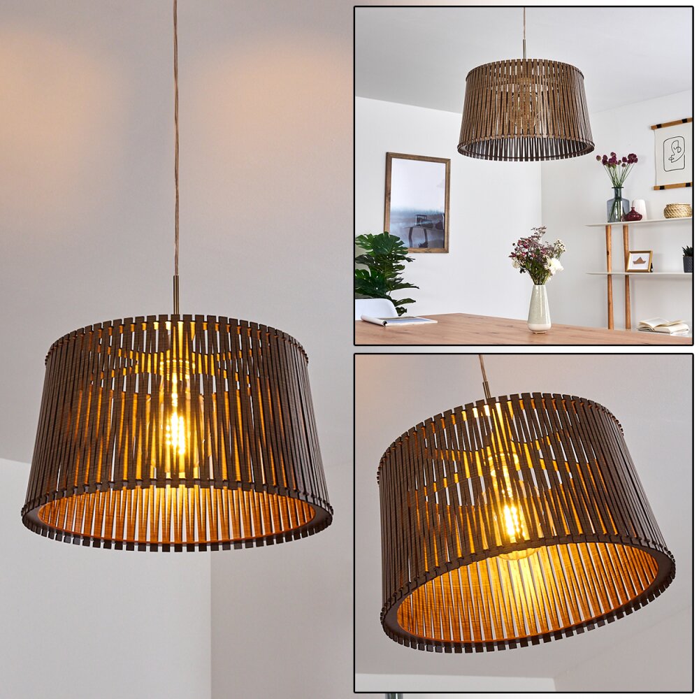 Timmele Hängeleuchte Braun, Nickel-Matt, 1-flammig main product photo
