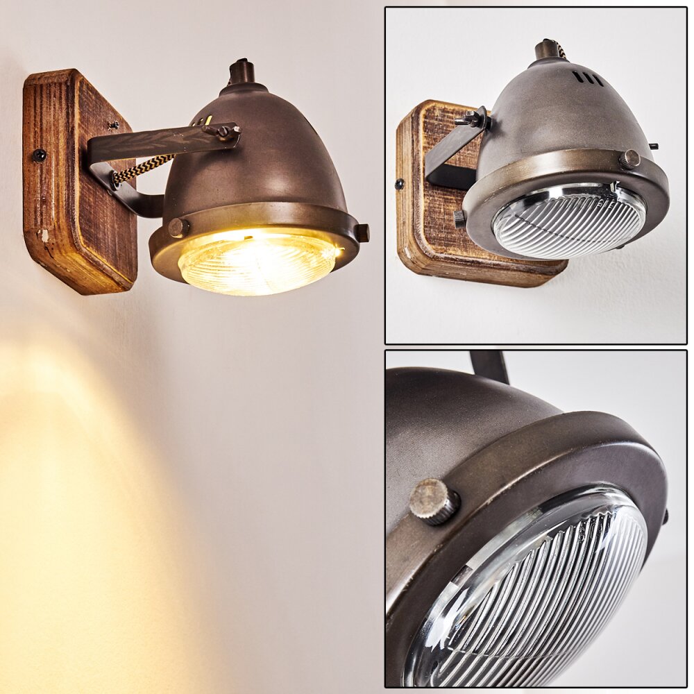 Glostrup Wandleuchte Braun, Edelstahl, 1-flammig main product photo