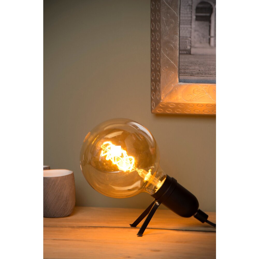 Lucide PUKKI Tischlampe Schwarz, 1-flammig main product photo