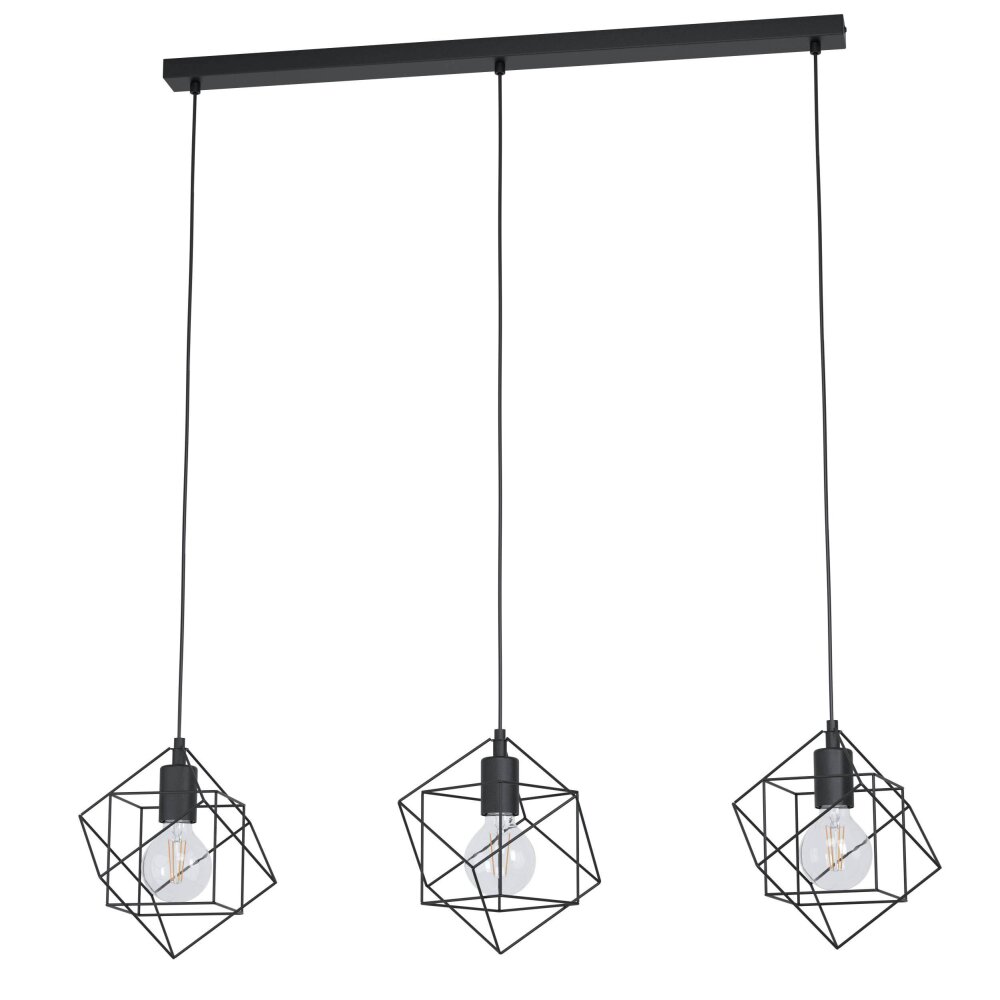 Eglo Leuchten STRAITON Hängeleuchte Schwarz, 3-flammig main product photo