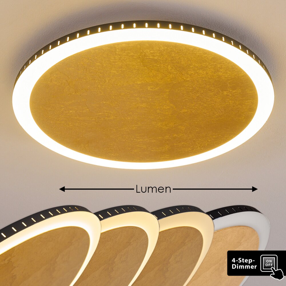 Aitrach Deckenleuchte LED Gold, Weiß, 1-flammig main product photo