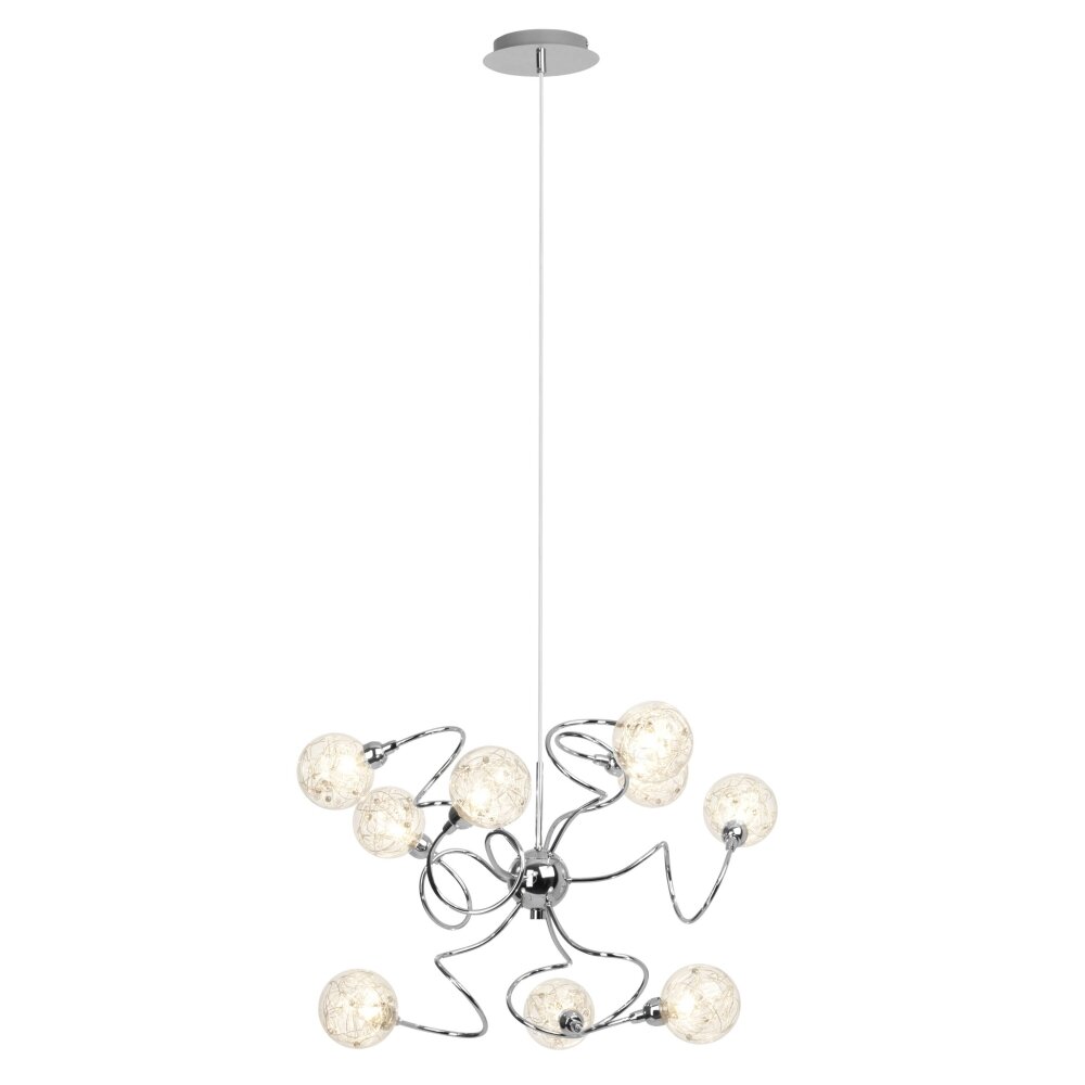 Brilliant Leuchten Joya Pendelleuchte Chrom, 9-flammig main product photo