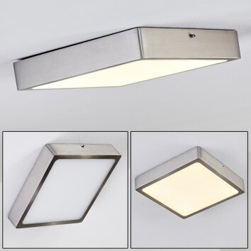 Leuchten Direkt LOLAsmart-SABI Deckenleuchte LED Nickel-Matt 12084-55